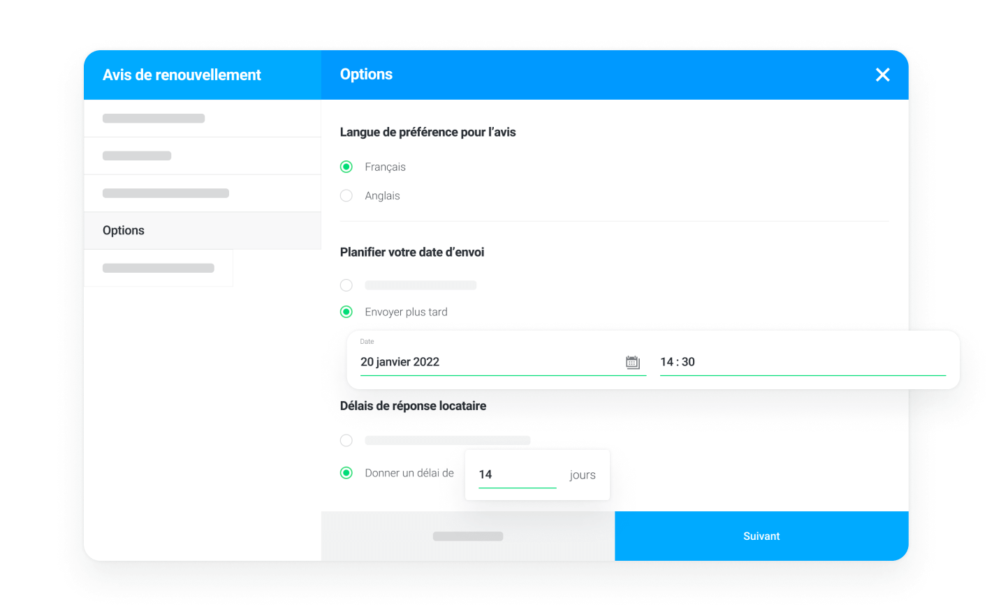 Configurez les options d’automatisation