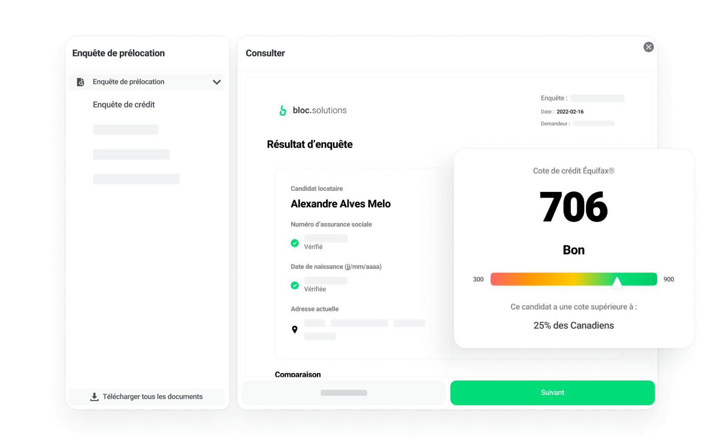 Sélectionnez le candidat