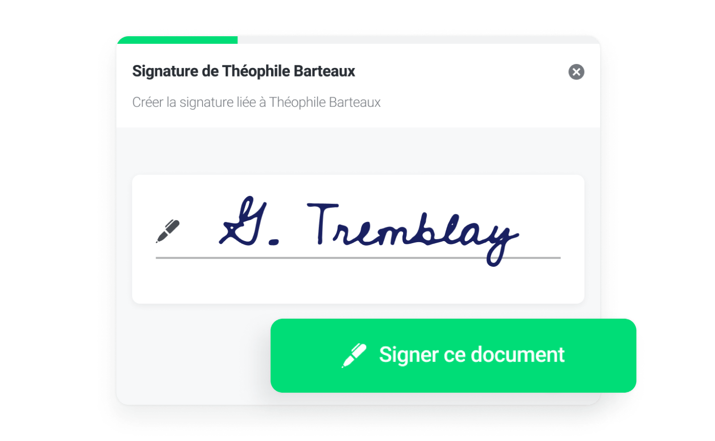 Signez les documents